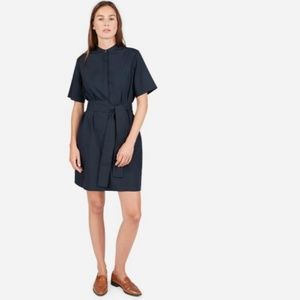 Cotton Collarless Belted Shirtdress - Everlane (2)